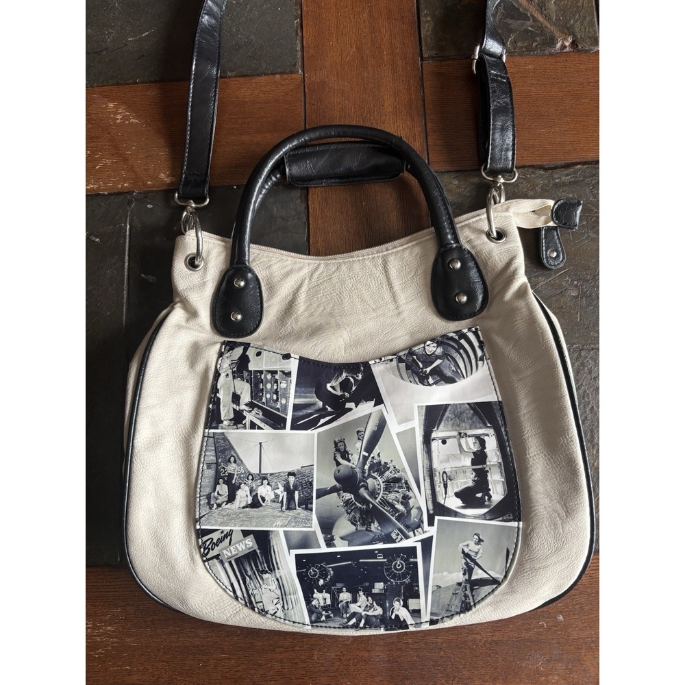 BOEING Brand Women In Aviation Purse Handbag W/ Adjustable Strap Pinup Flight